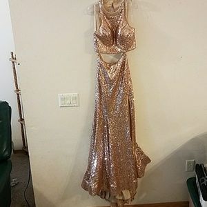 Two piece prom dress